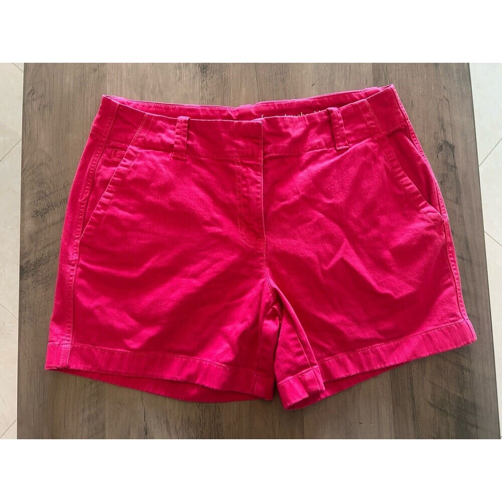 Vineyard Vines Flat Front 100% Cotton Bermuda Shorts. Pink, Women's 4